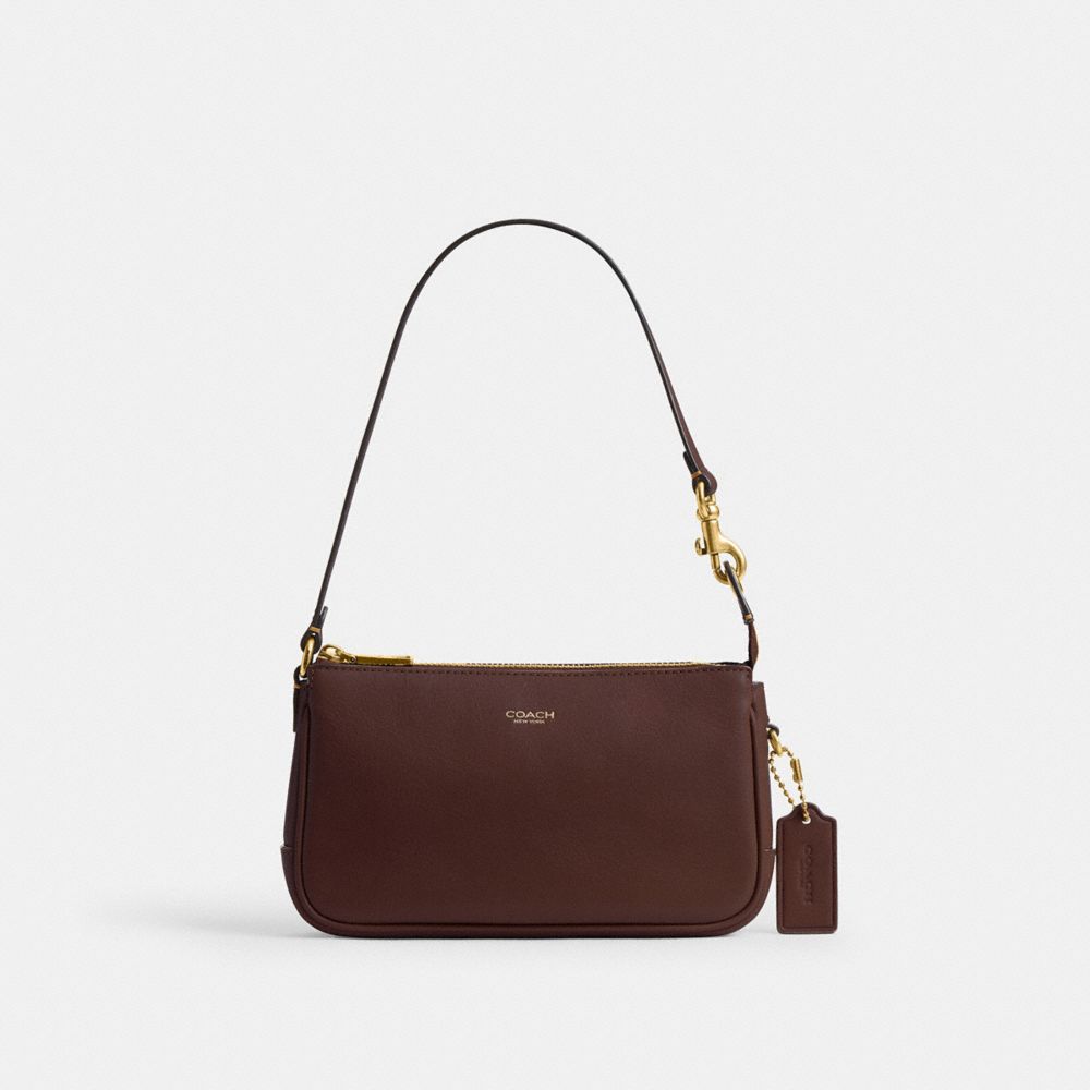 COACH®,Natural Grain Leather Plaza Bag 18,,Front View