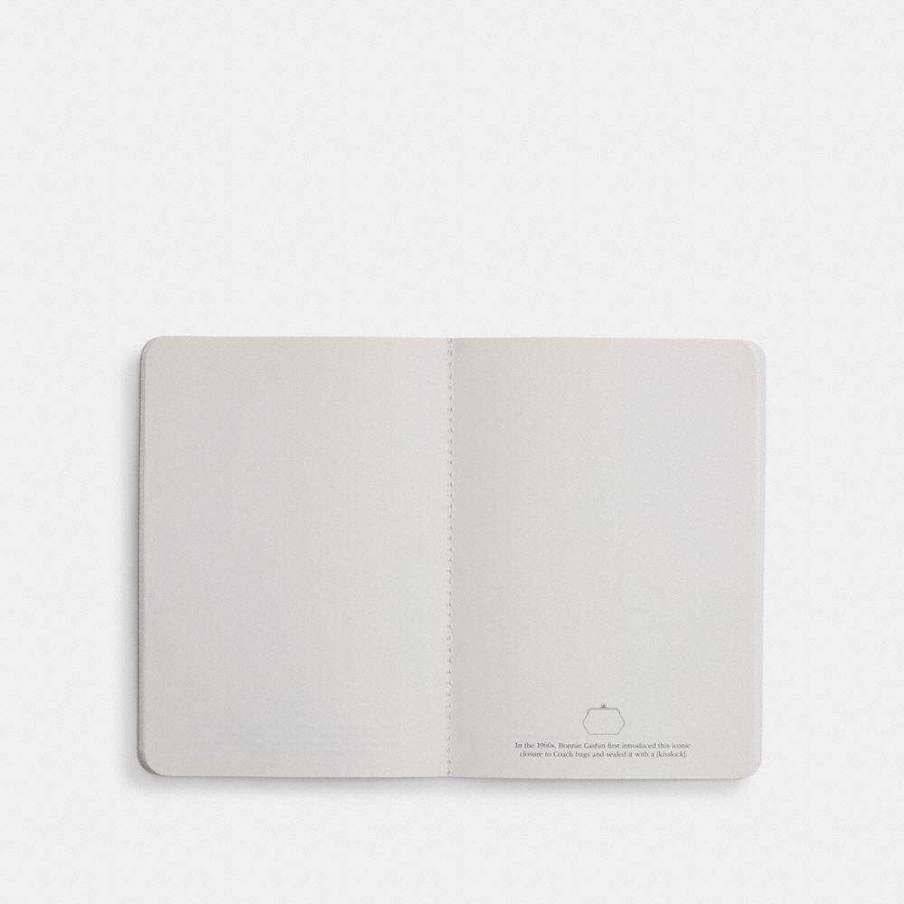 COACH®,Notebook Set In Signature,White,Inside View,Top View