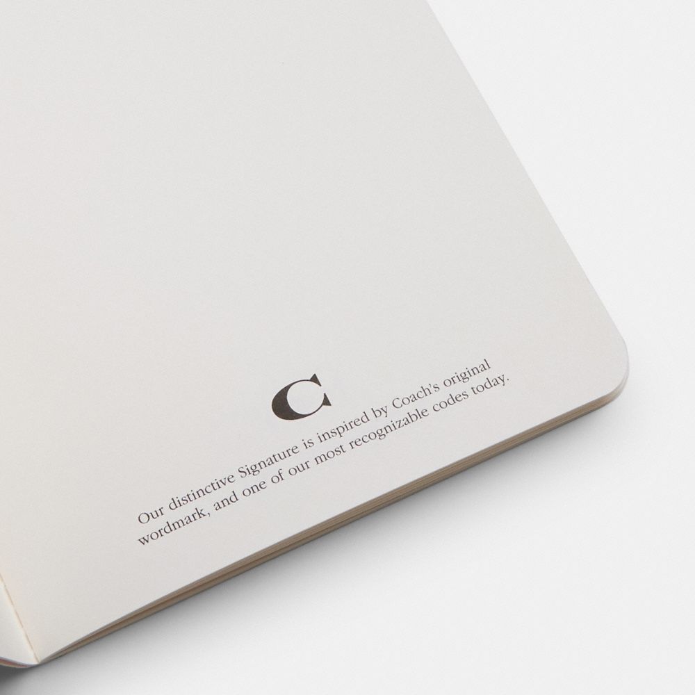 COACH®,Notebook Set In Signature,White,Interior View