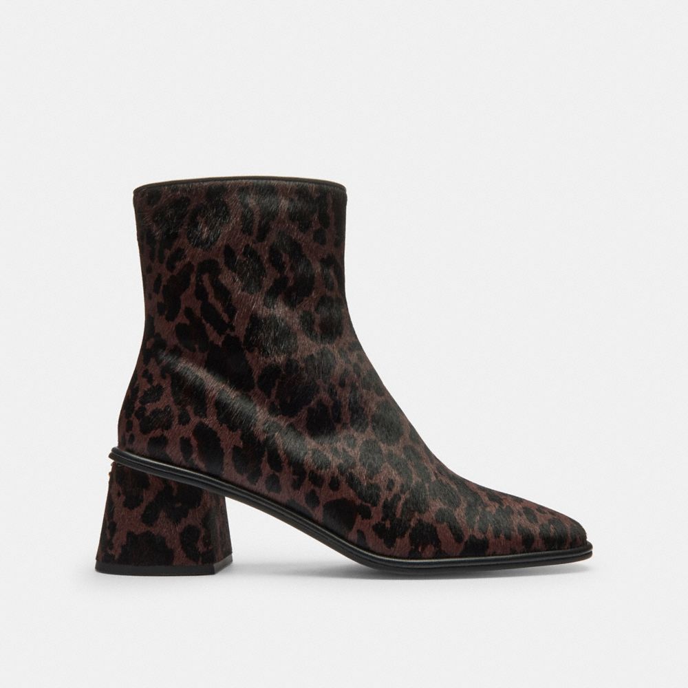 COACH®,Gigi Bootie With Leopard Print,Multi Color,Angle View