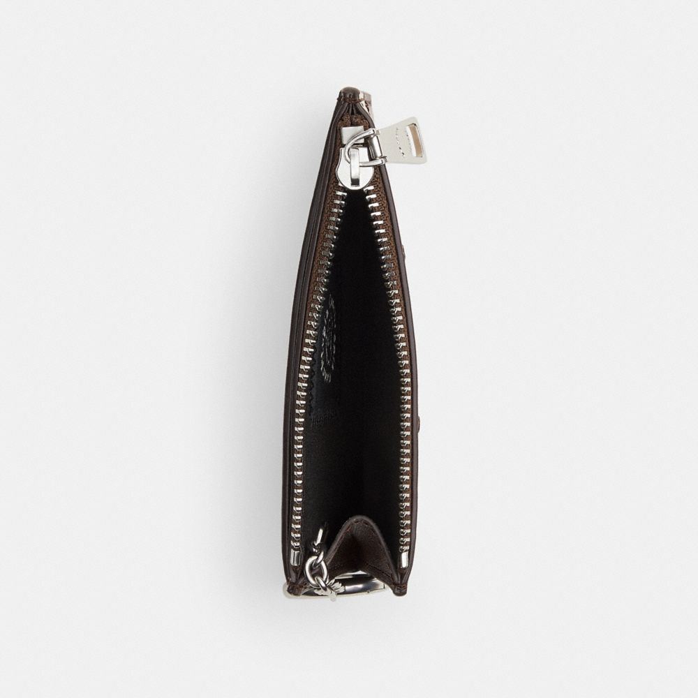 COACH®,Zip Card Case With Key Ring In Checkerboard Upcrafted Leather,Leather,Recycled Polyester,Lining Recycled Polyester,...,,Inside View,Top View