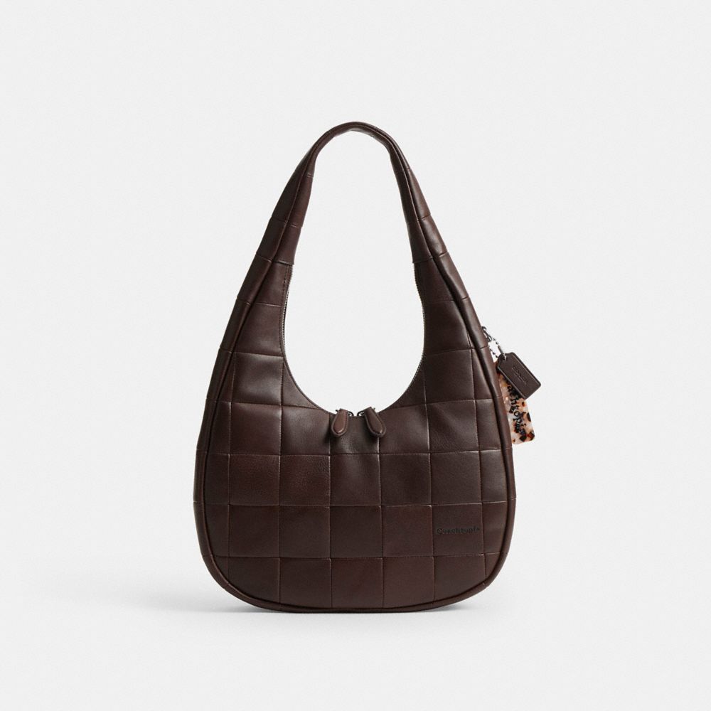 COACH®,Alter/Ego Crescent Shoulder Bag In Upcrafted Leather,Lining Recycled Polyester,Polyester,Recycled Polyester,Leather...,Brown,Front View