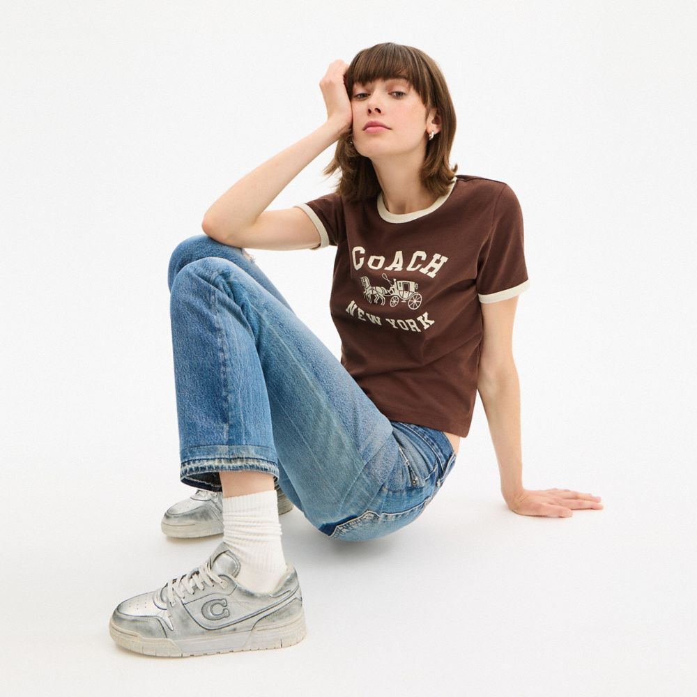 COACH®,Soho Sneaker In Distressed Metallic Leather,Rubber,EVA,Leather,Recycled Polyester,Polyester,Casual,Low Top,Plastic,...,Silver,Detail View