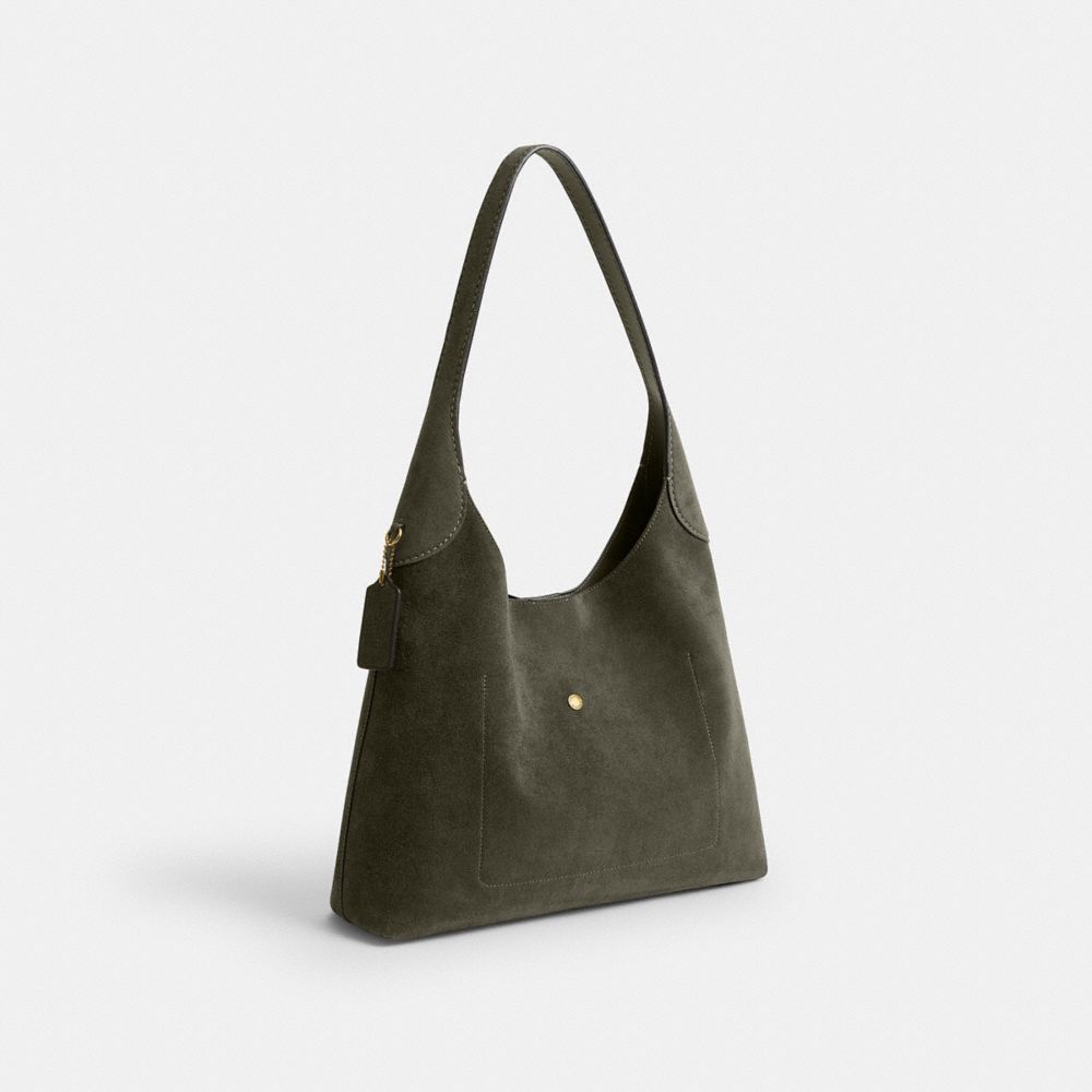 COACH®,Brooklyn Shoulder Bag 34,Olive,Angle View