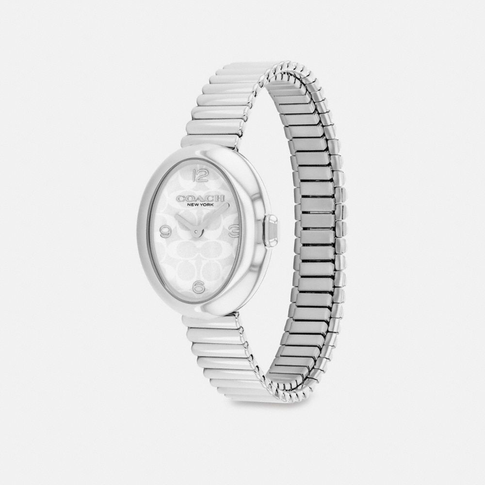 COACH®,Sammy Watch, 22 Mm,Analog,Mineral,Crystal,Pattern,Embellished,Graphic,Word Embellishment,Stretchable,Water Resistan...,,Angle View