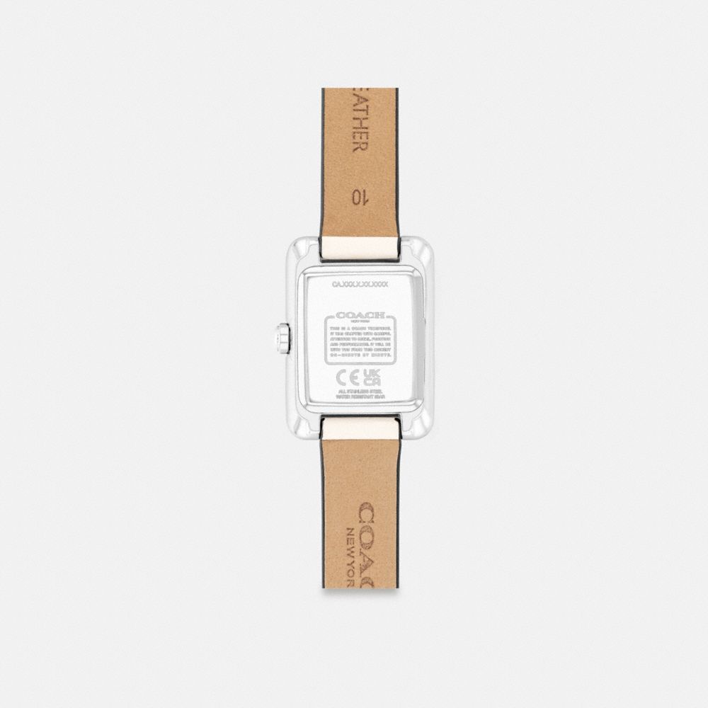 COACH®,Mara Watch, 19 Mm X 26 Mm,Cream,Back View