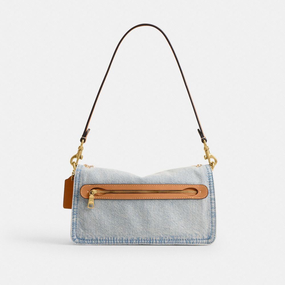 COACH®,Tabby Shoulder Bag 26 With Crystal,Blue,Back View