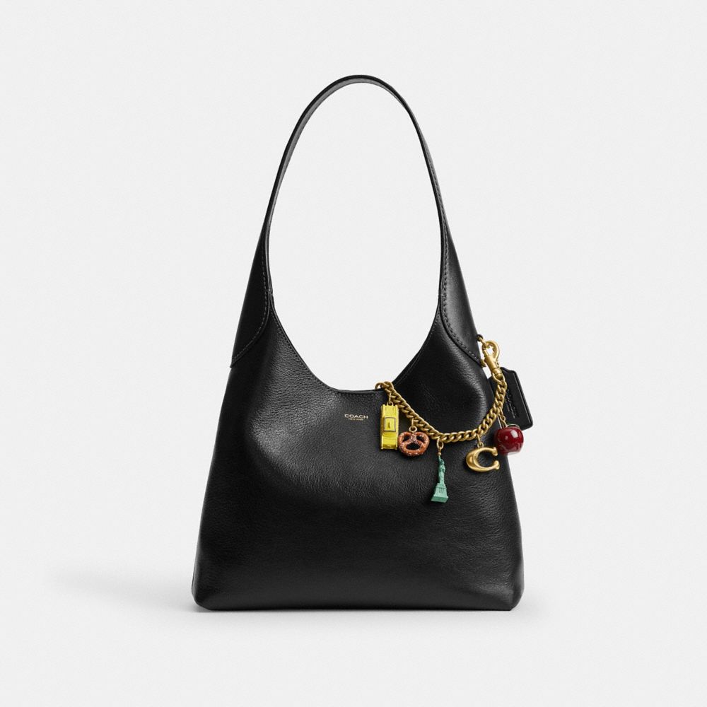 COACH®,New York Motif Chain Bag Charm,Bag Charm,Metal Material,Resin,3D Embellishment,Metal,Logo,Pendant,Chain Detail,Key ...,Multi Color,Angle View