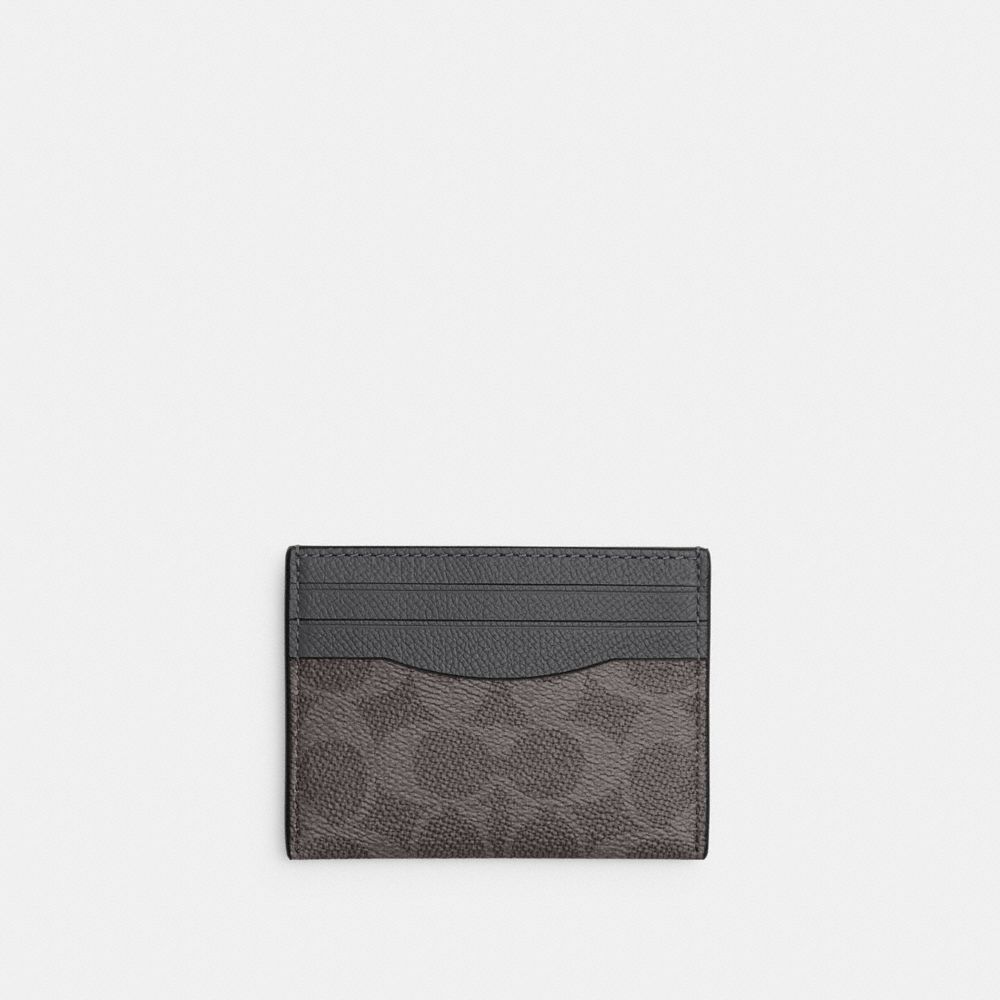 COACH®,Card Case In Signature Canvas,Multi Color,Front View