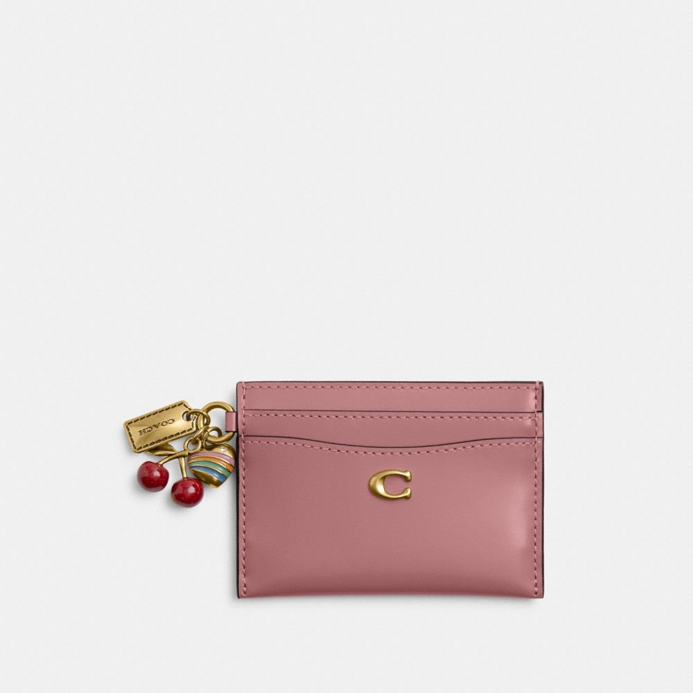 COACH®,Essential Card Case With Charms,,Front View