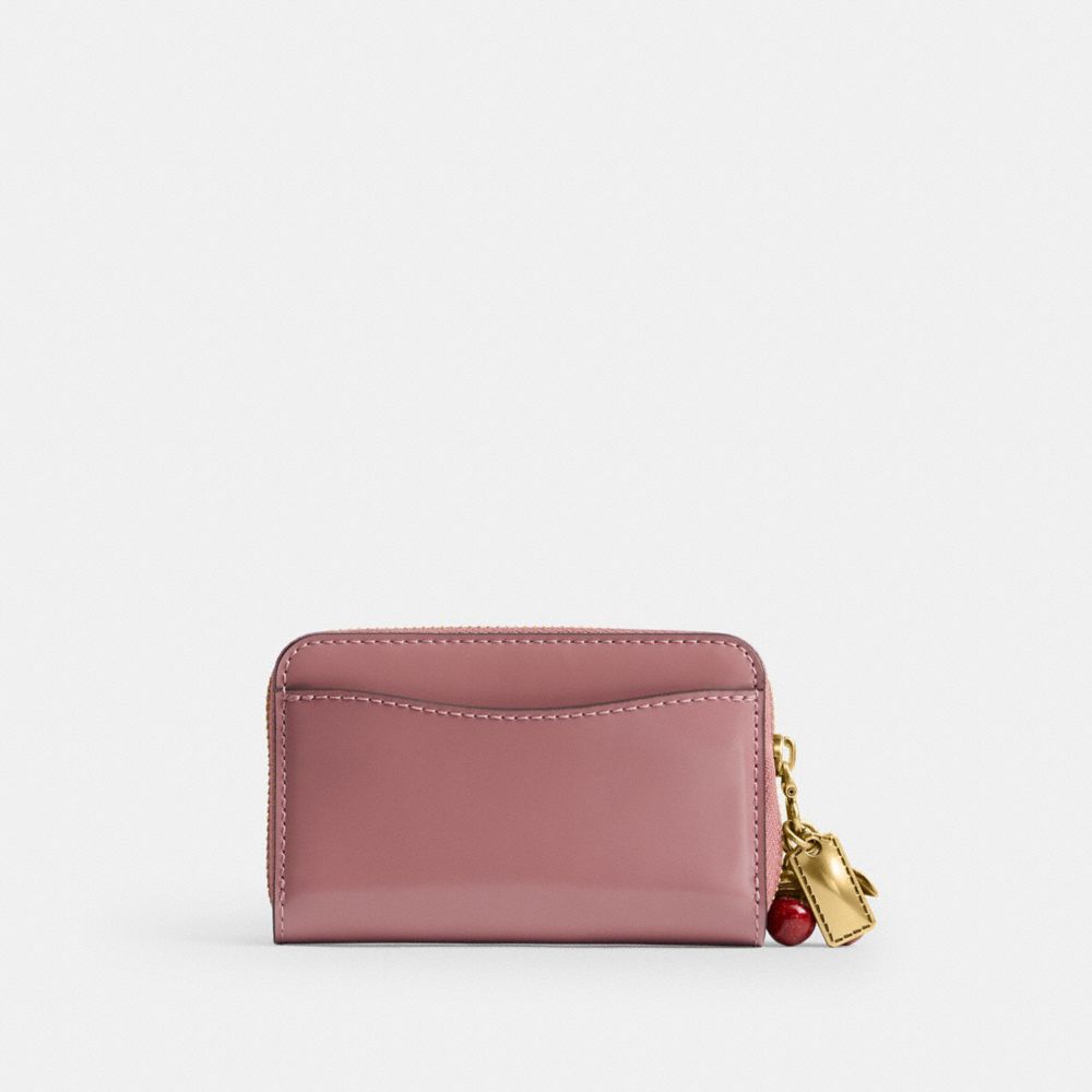 COACH®,Essential Small Zip Around Card Case With Charms,,Back View
