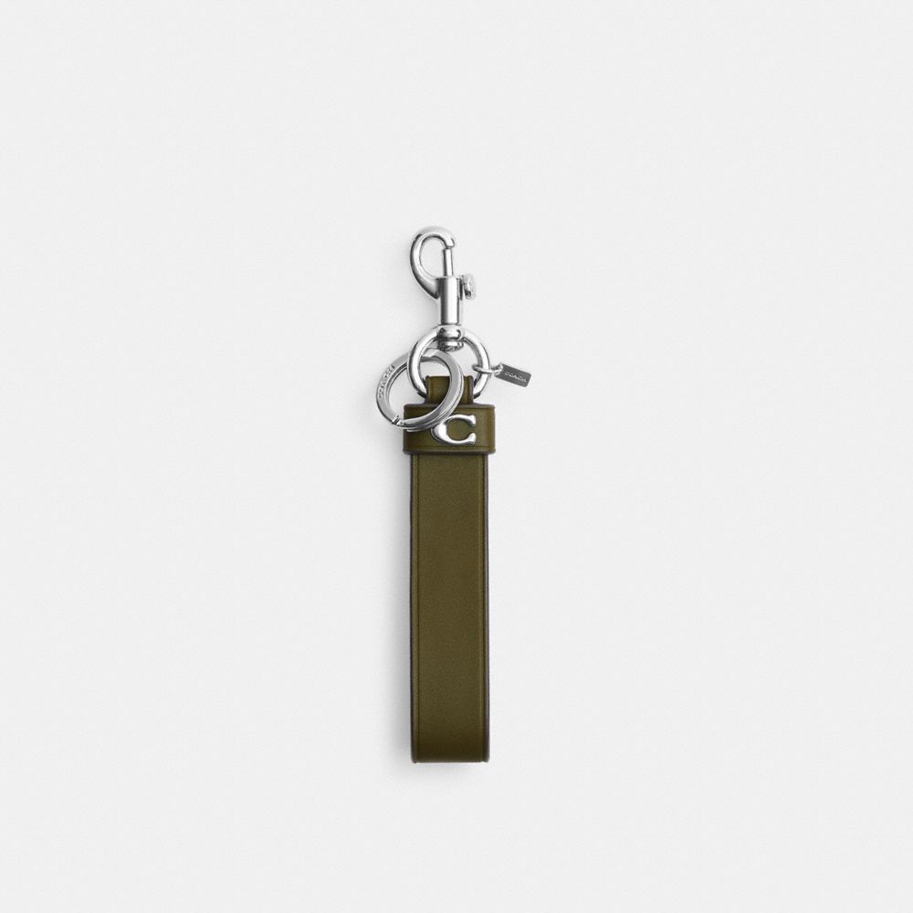 COACH®,Loop Bag Charm,Olive,Front View