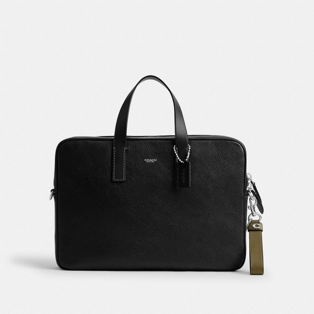 COACH®,Loop Bag Charm,Olive,Angle View