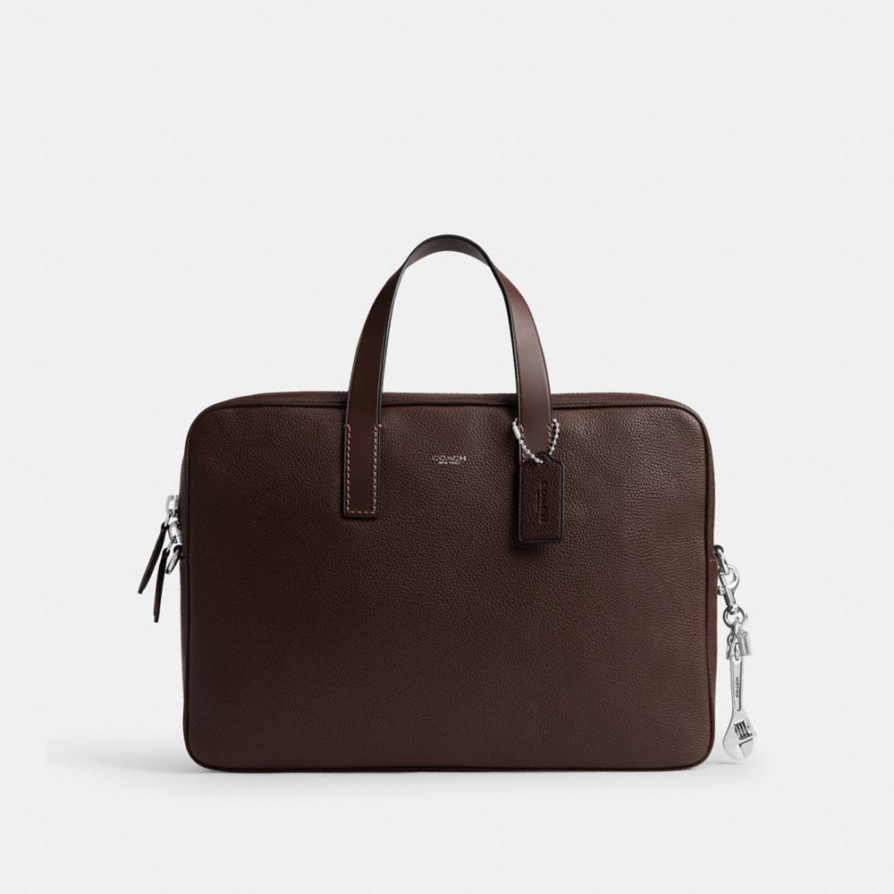 COACH®,Wrench Bag Charm,Bag Charm,Metal Material,Pendant,Key Ring,Silver Metal,Silver,Angle View