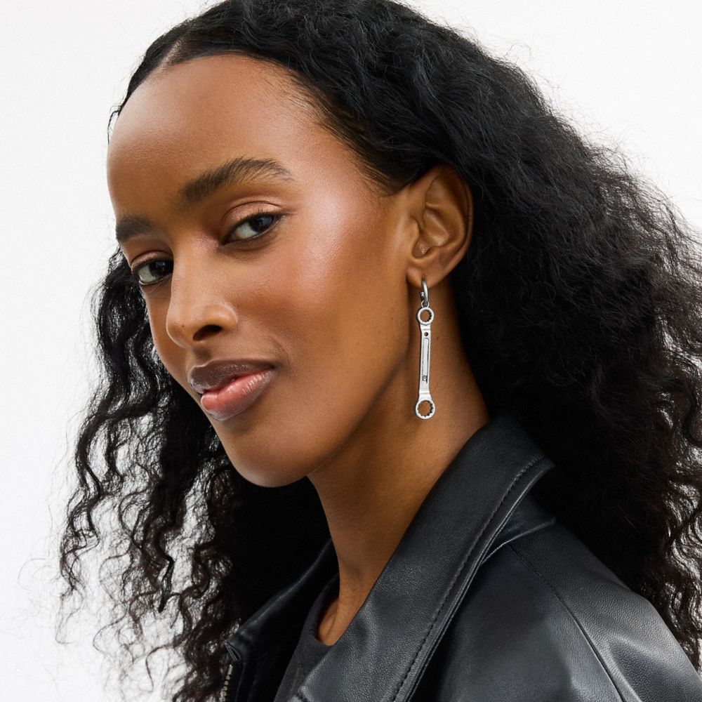 COACH®,Box Wrench Single Earring,,Detail View