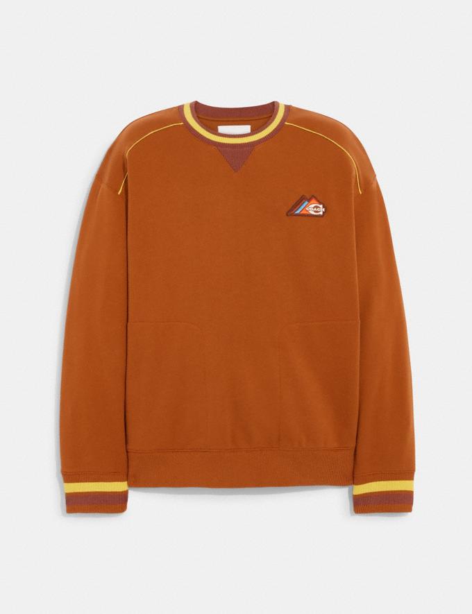Coach Crewneck in Organic Cotton and Recycled Polyester Caramel. DEFAULT_CATEGORY  