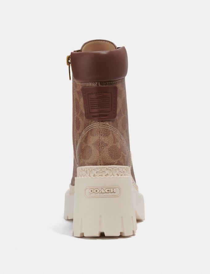 Coach Ainsley Bootie in Signature Canvas Tan DEFAULT_CATEGORY Alternate View 3