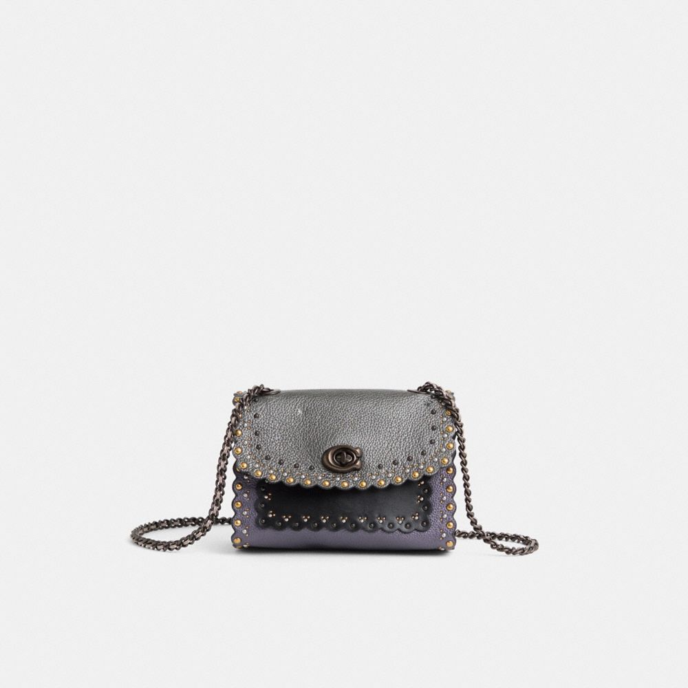 COACH®,Restored Parker 18 Bag With Scallop Rivets,,Front View