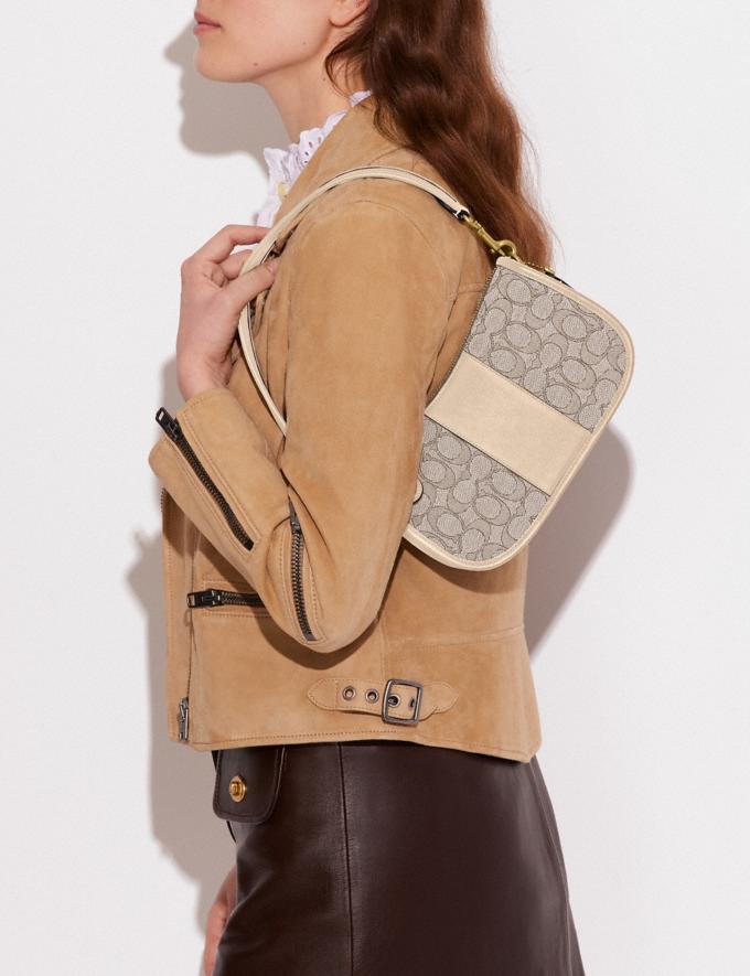 Coach Swinger in Signature Jacquard B4/Stone Ivory New Women's New Arrivals Bestsellers Alternate View 4