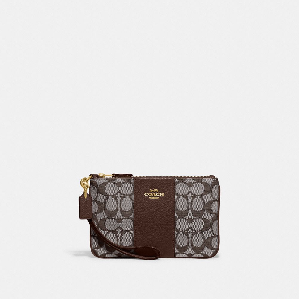 Small Wristlet In Signature Jacquard