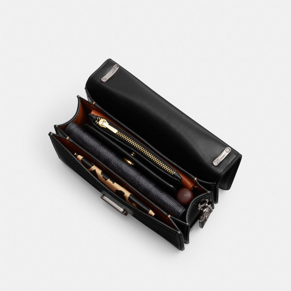 COACH®,QA_AUTO_LUXE REFINED CALF LEATHER BANDIT CROSSBODY,,Inside View, Top View