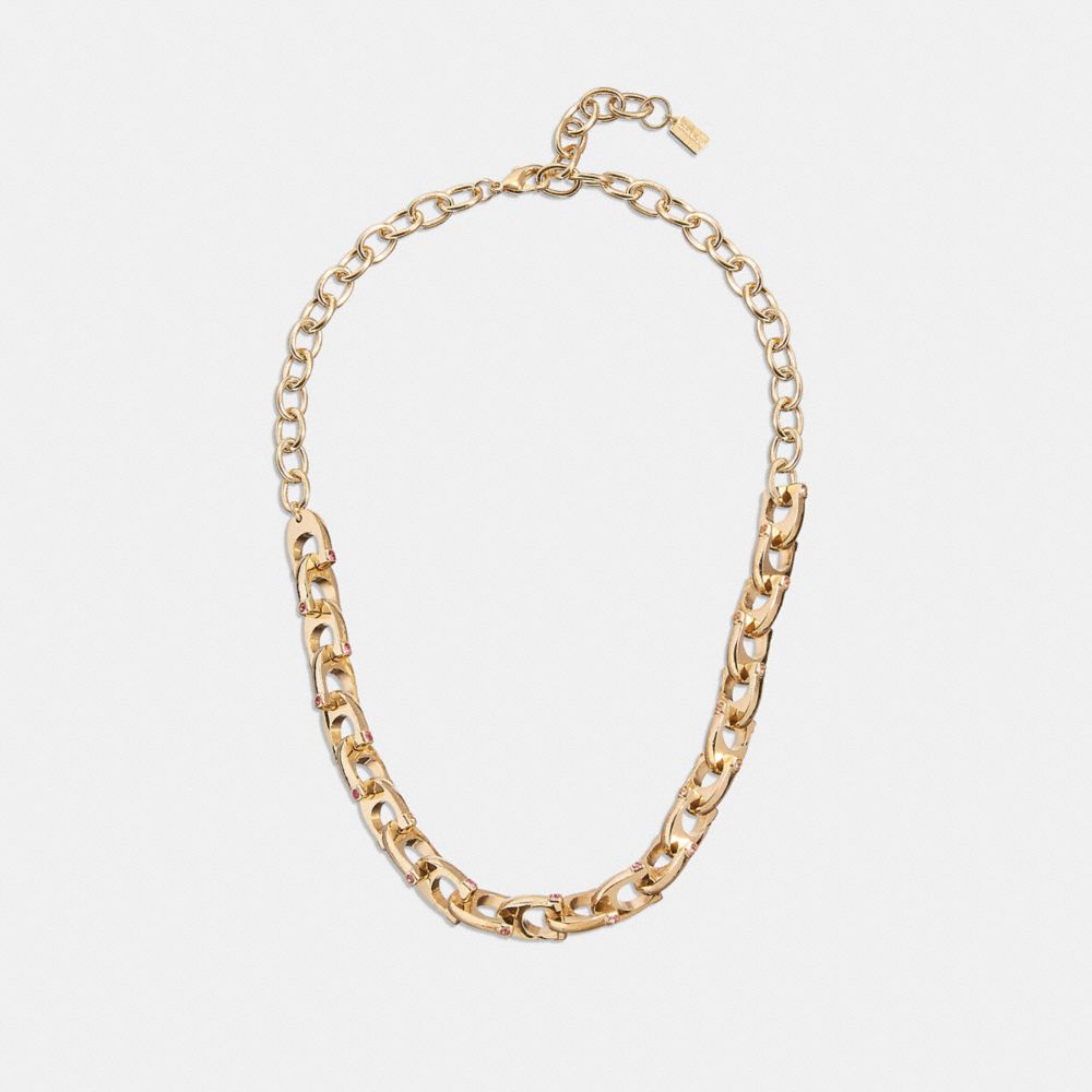 COACH Chunky Signature Chain Link Necklace