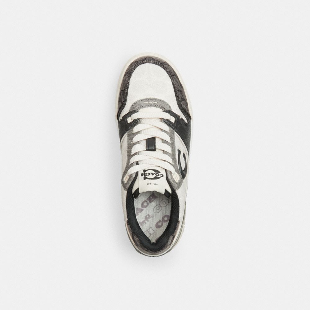 COACH®,Soho Sneaker In Mixed Signature,EVA,Canvas,Rubber,Casual,Low Top,Fabric,Word Embellishment,Logo,Color Block,Cushion...,Multi Color,Inside View,Top View