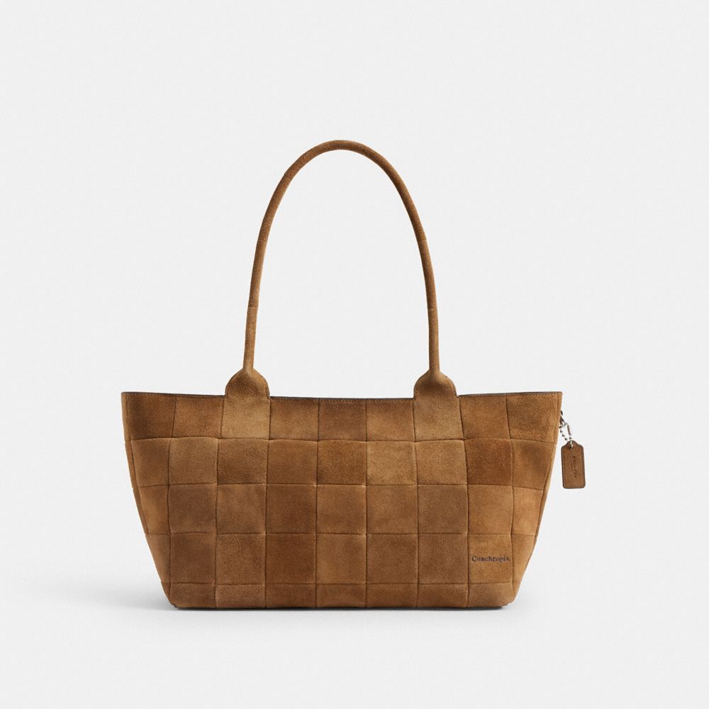 COACH®,Alter/Ego Large Tote Bag In Upcrafted Suede,,Front View