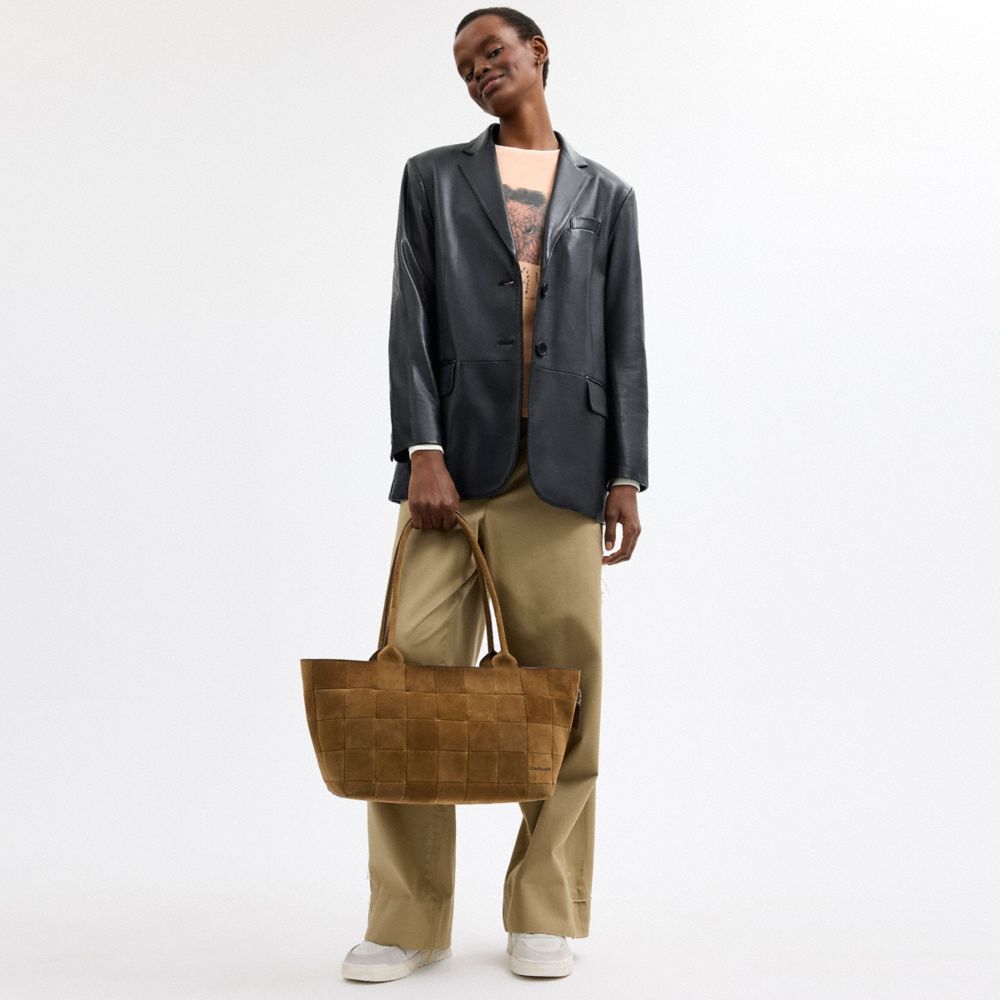 COACH®,Alter/Ego Large Tote Bag In Upcrafted Suede,,Detail View