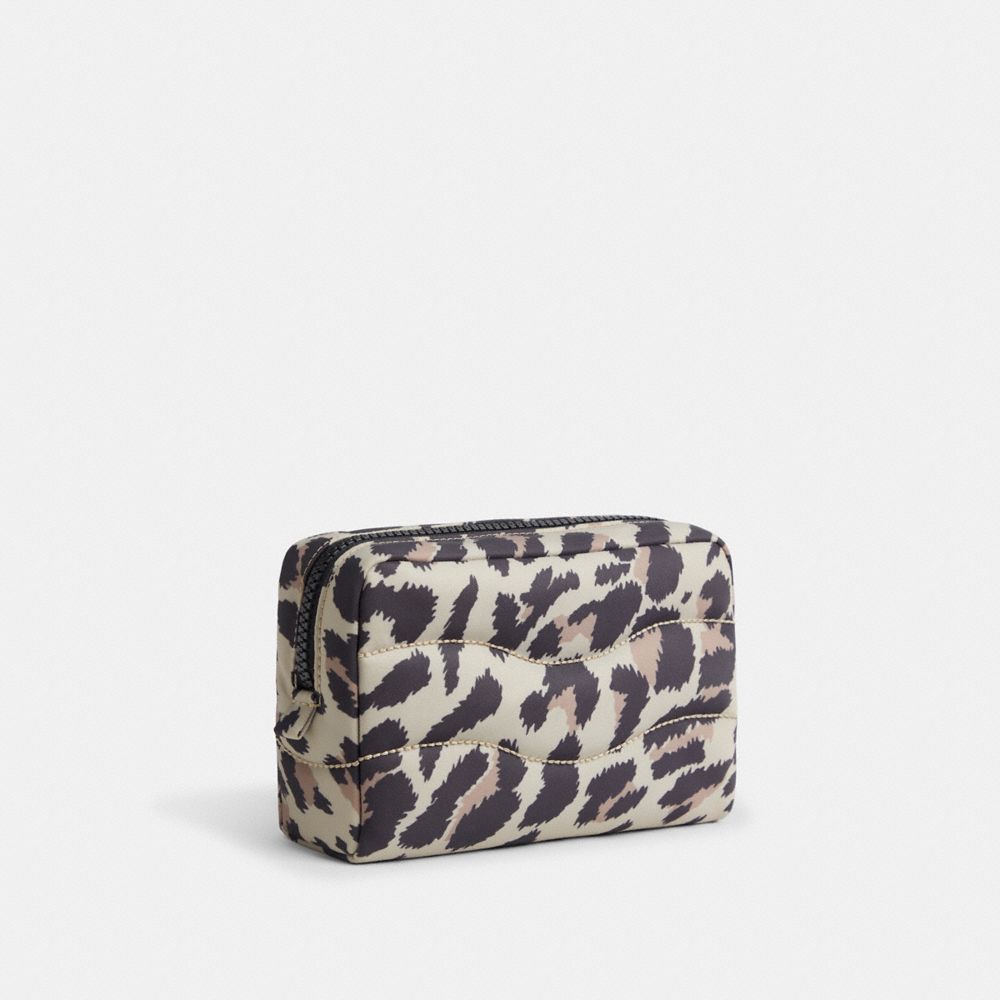 COACH®,Coachtopia Loop Pouch With Leopard Print,,Angle View