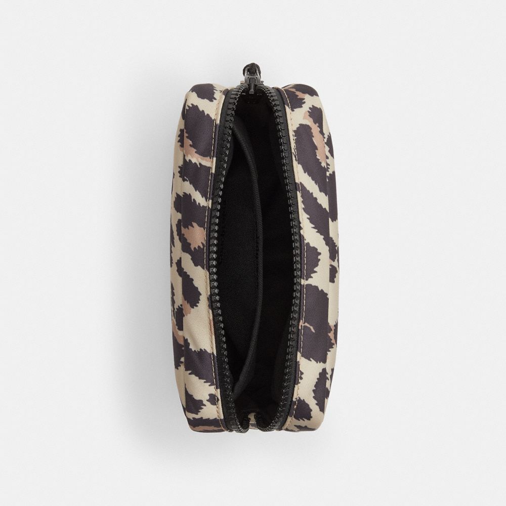 COACH®,Coachtopia Loop Pouch With Leopard Print,,Inside View,Top View