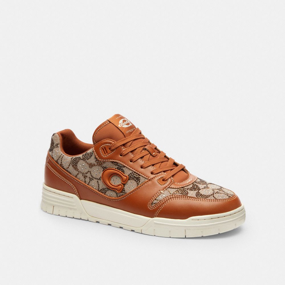 COACH®,Soho Sneaker With Crystal Signature Jacquard,,Front View