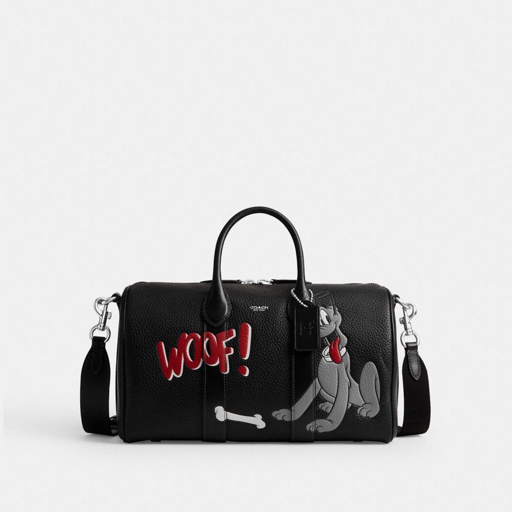 COACH®,Disney X Coach Compass Bag 35 With Pluto,Black,Front View