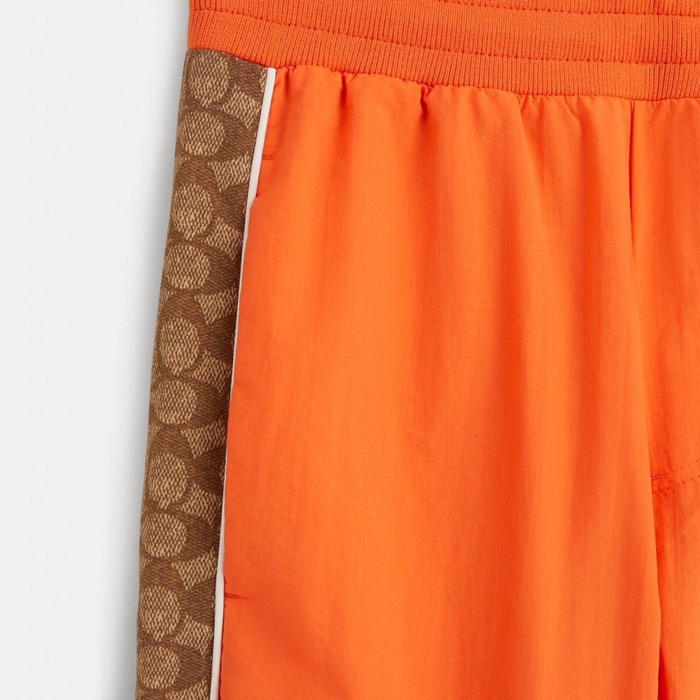 COACH®,Restored Track Joggers,Polyester,Polyamide,Track,Piping,Casual,Orange,Scale View
