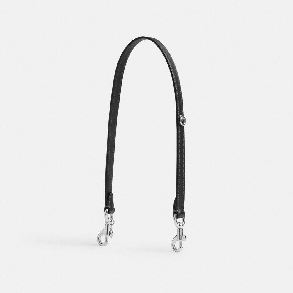 COACH®,Short Strap With D Ring,Black,Front View