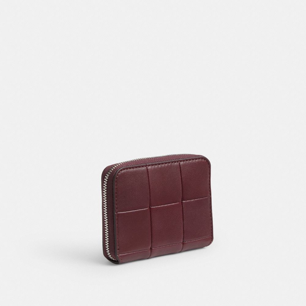 COACH®,Zip Around Wallet In Upcrafted Leather,,Angle View