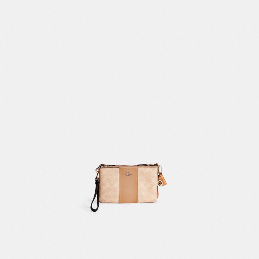 COACH®,UPCRAFTED SMALL WRISTLET CROSSBODY,Polished Pebble Leather,Mini,,Front View