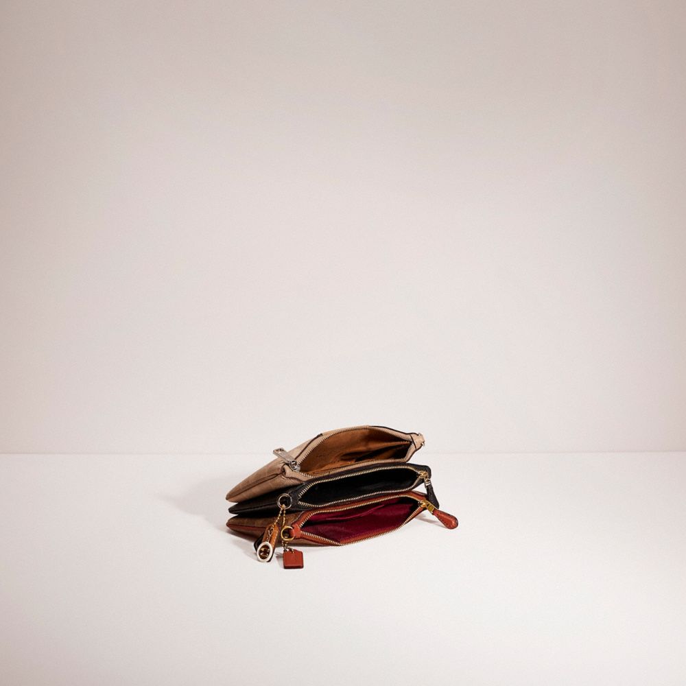 COACH®,UPCRAFTED SMALL WRISTLET CROSSBODY,Polished Pebble Leather,Mini,,Inside View,Top View