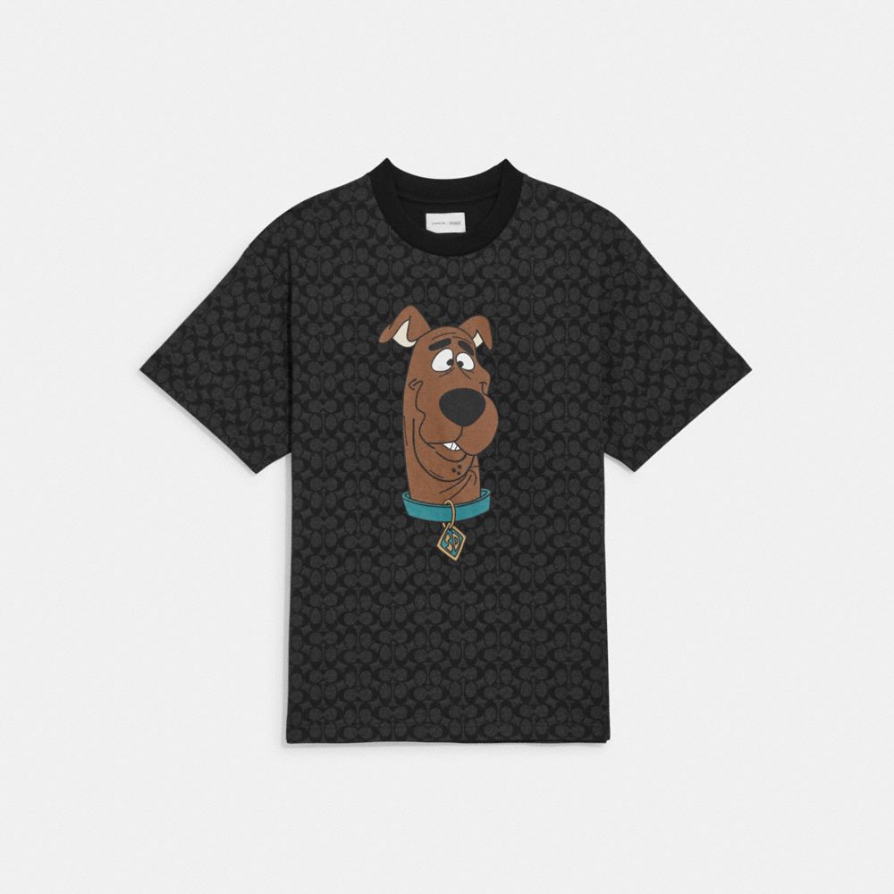 Coach Scooby Doo! Signature T Shirt In Washed Black