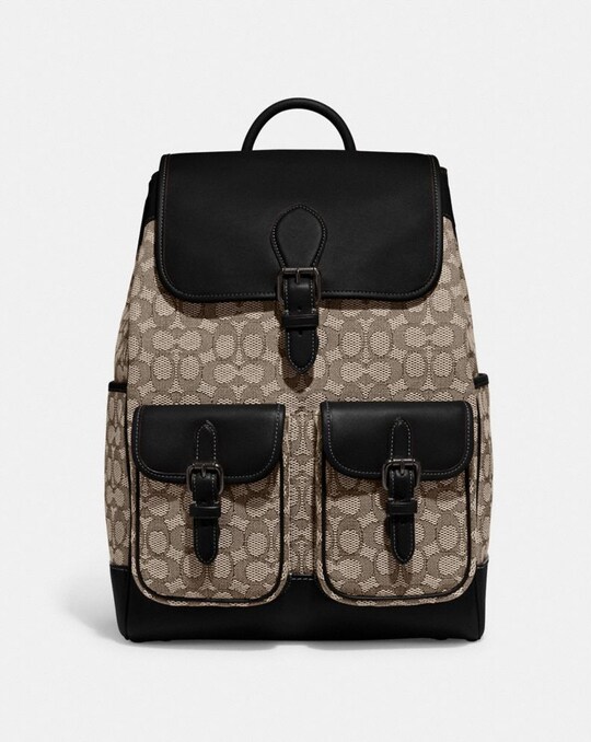 FRANKIE BACKPACK IN SIGNATURE TEXTILE JACQUARD