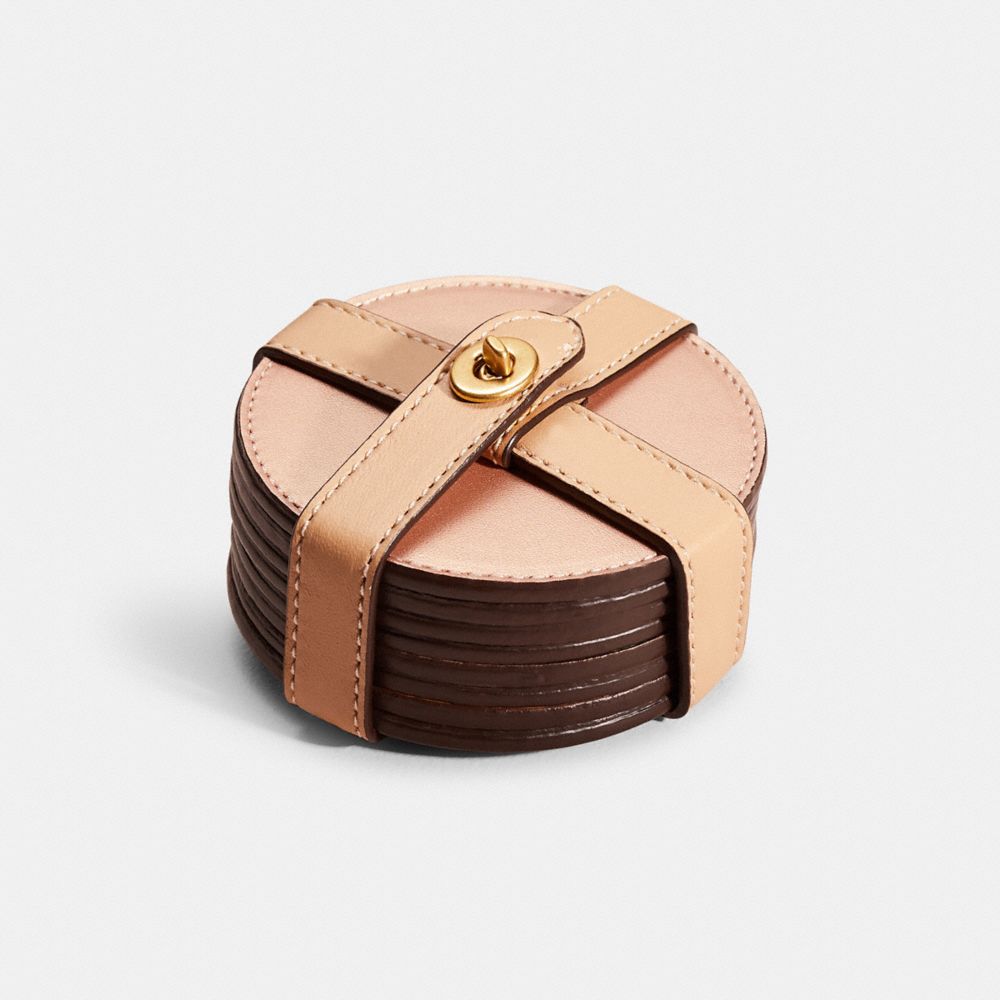COACH®,REMADE COASTER SET,Mini,,Front View