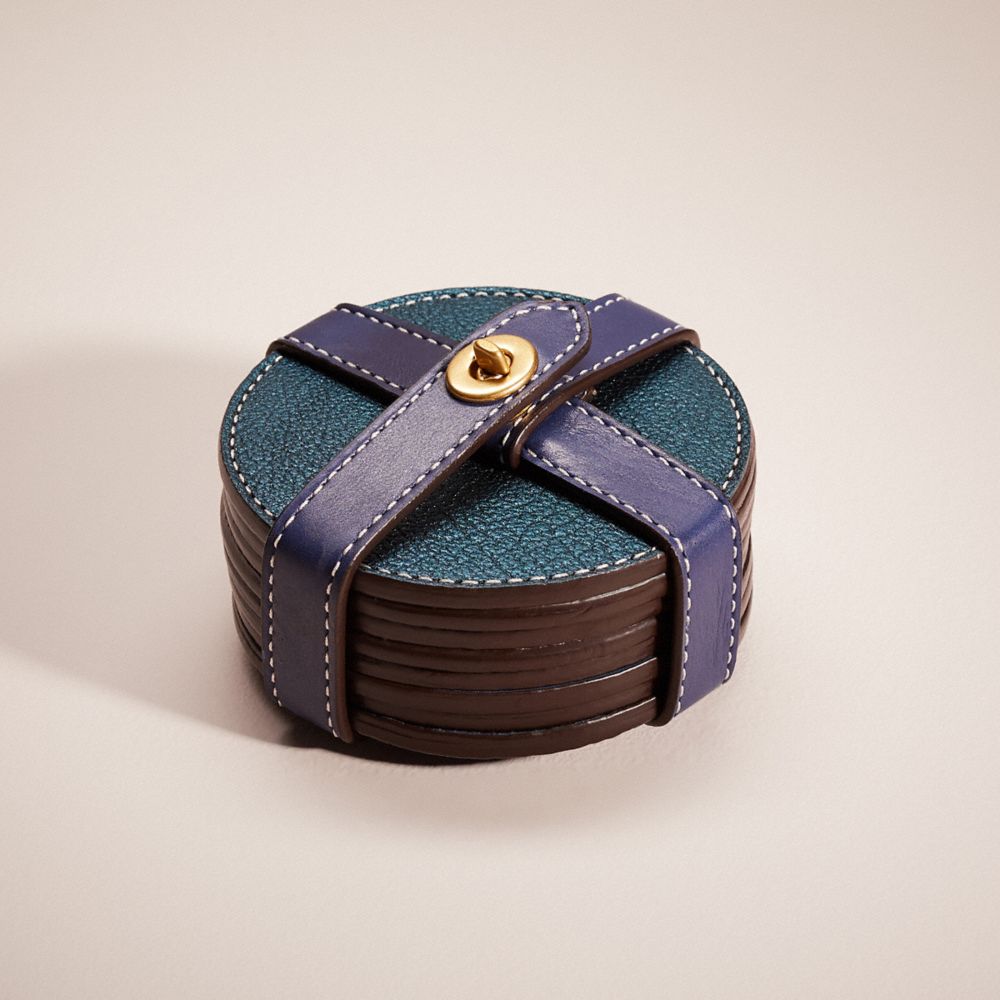 COACH®,REMADE COASTER SET,Mini,,Front View