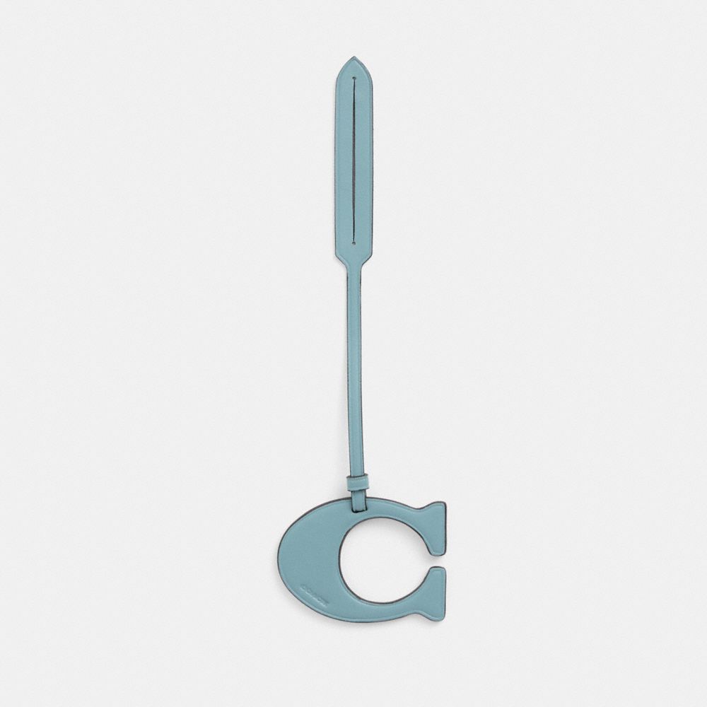 COACH®,Remade Signature Bag Charm,Bag Charm,Logo,Casual,Blue,Front View