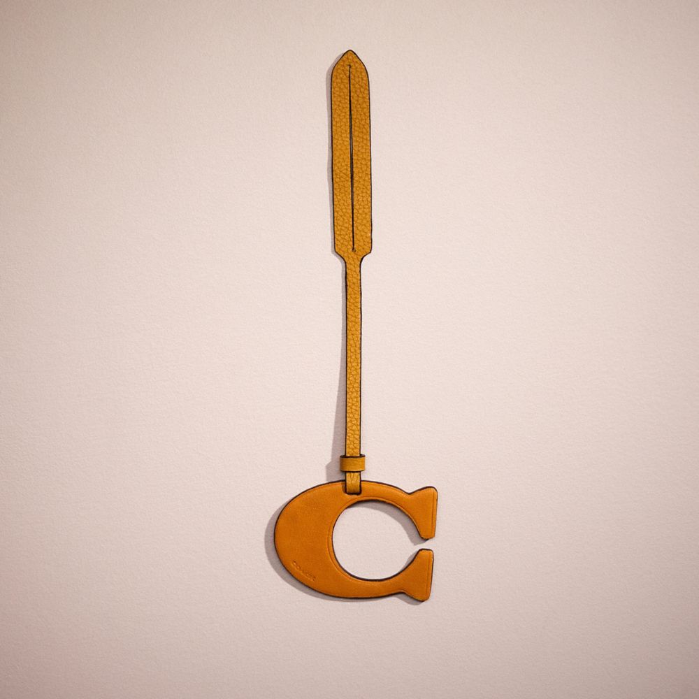 COACH®,REMADE SIGNATURE BAG CHARM,Mini,,Front View