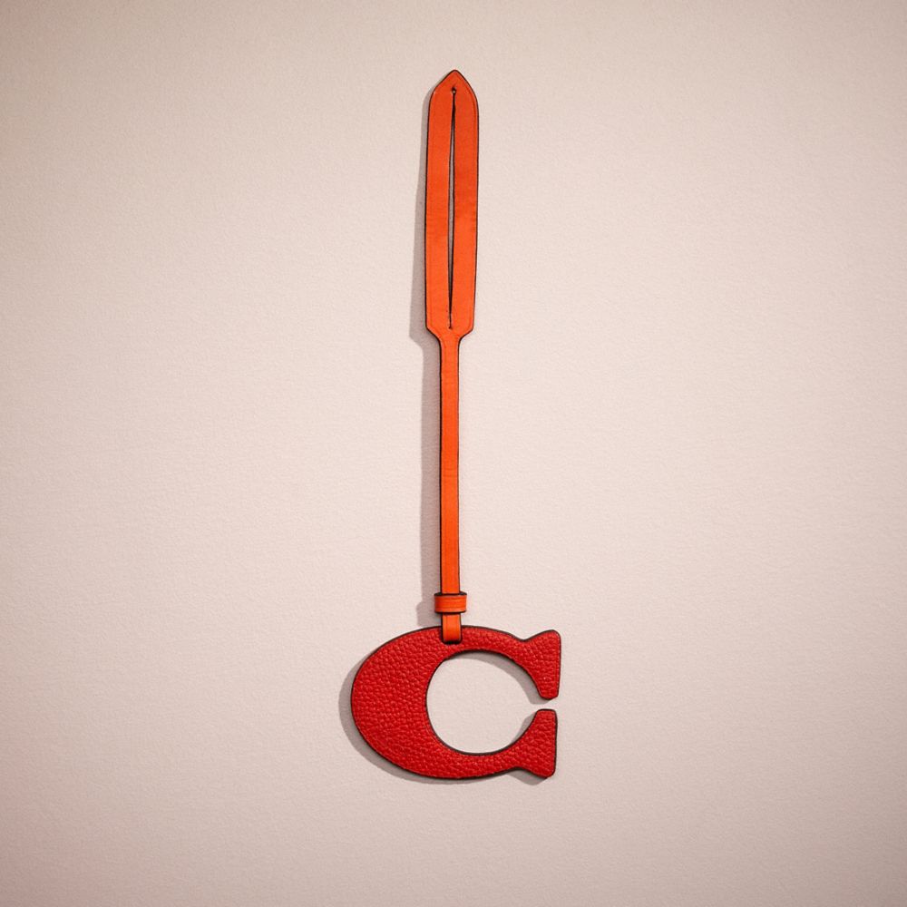 COACH®,REMADE SIGNATURE BAG CHARM,Mini,,Front View