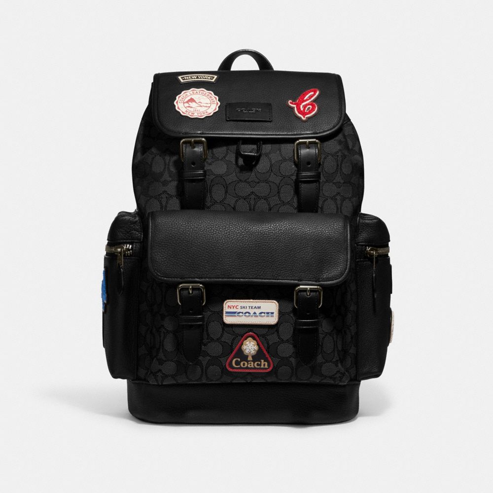 COACH Sprint Backpack In Signature Jacquard With Ski Patches