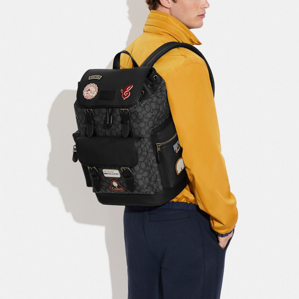 COACH Sprint Backpack In Signature Jacquard With Ski Patches