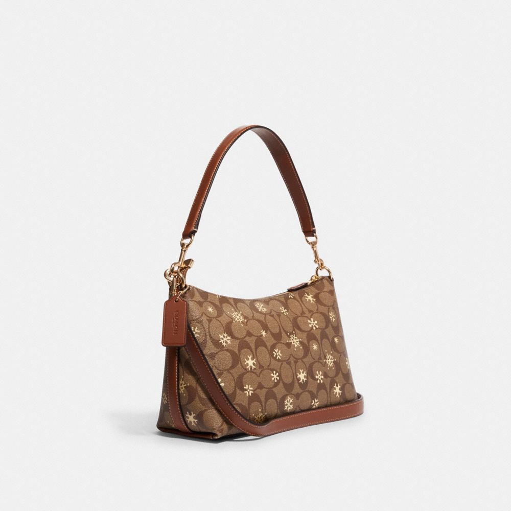 COACH Clara Shoulder Bag In Signature Canvas With Snowflake Print