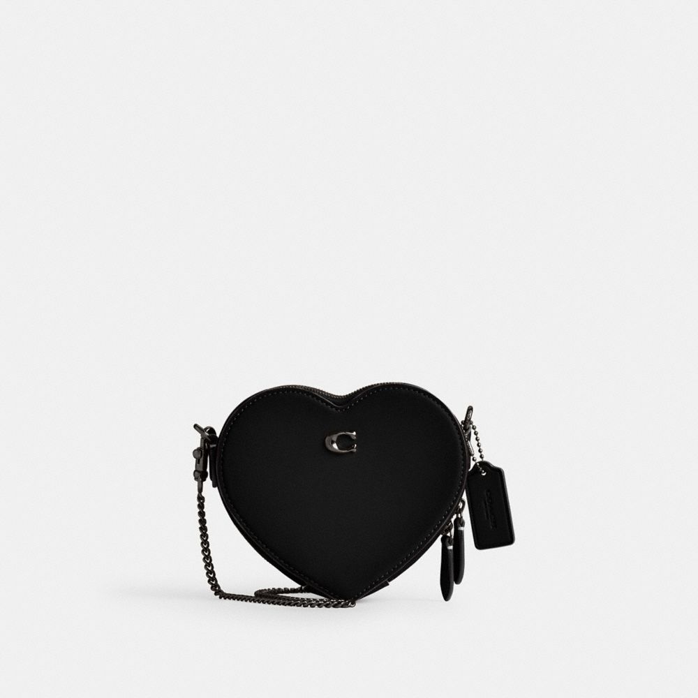 COACH®,HEART CROSSBODY 14,Glovetanned Leather,Mini,Heart,,Front View