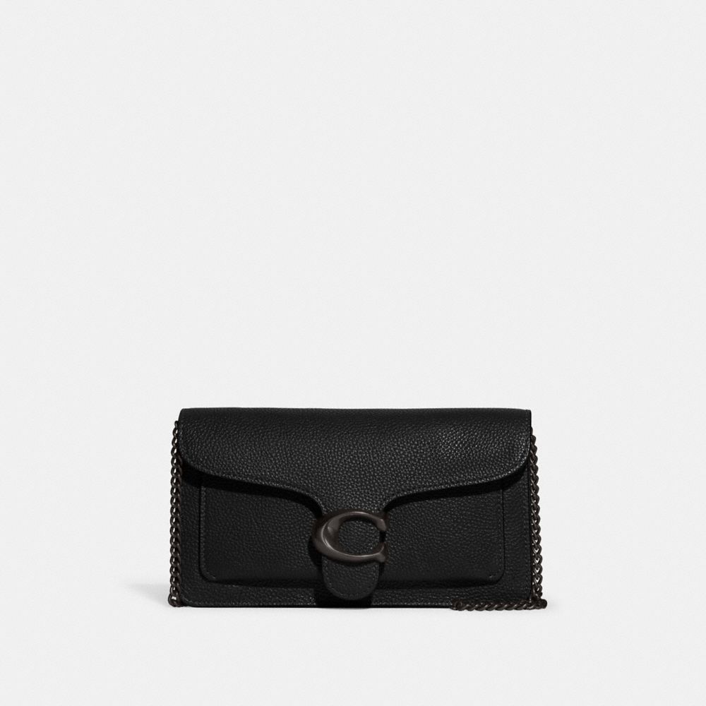 Coach Tabby Chain Clutch In Black